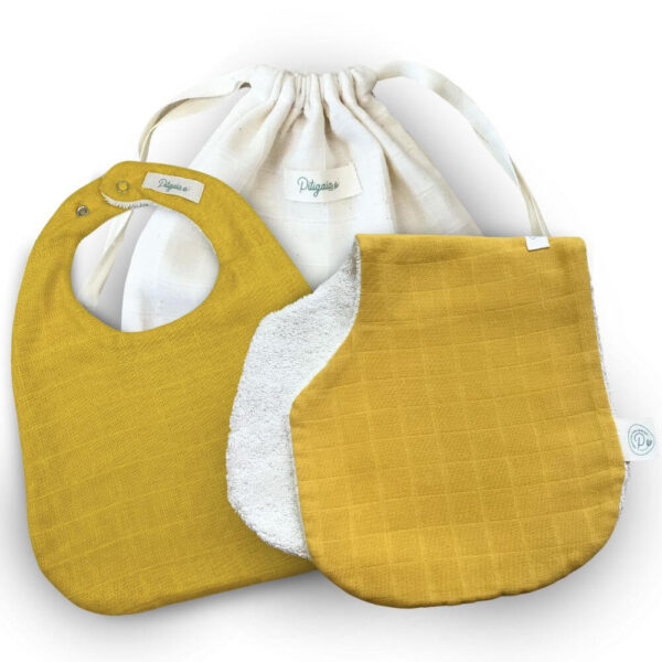 duo-bavoirs-en-coton-bio-jaune-moutarde-Pitigaia