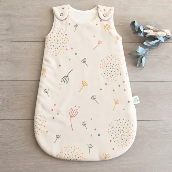 Gigoteuse-simple-tog-2_5-imprimé-Dandelion-en-coton-bio-Pitigaïa Gigoteuse simple tog 2,5 imprimé dandelion en coton bio Pitigaïa