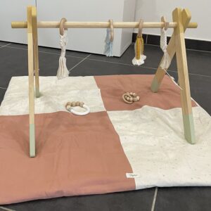 Tapis d'éveil terra cotta en coton bio certifié GOTS de Pitigaïa