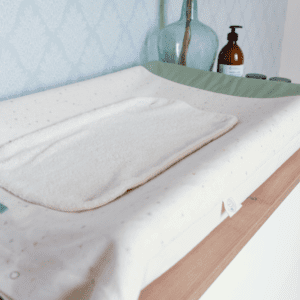 housse matelas langer coton bio vert sauge