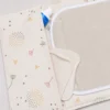 tapis à langer nomade imprimé dandelion en coton bio Pitigaïa détail pochette intérieure