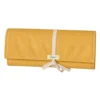 tapis à langer nomade jaune moutarde en coton bio Pitigaïa vue plié